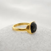 Designer Antique Ring - Black Onyx Gemstone Silver Ring - 925 Sterling Silver Jewelry for Women - Gift for Mom - Bridesmaid Ring - Gift Her